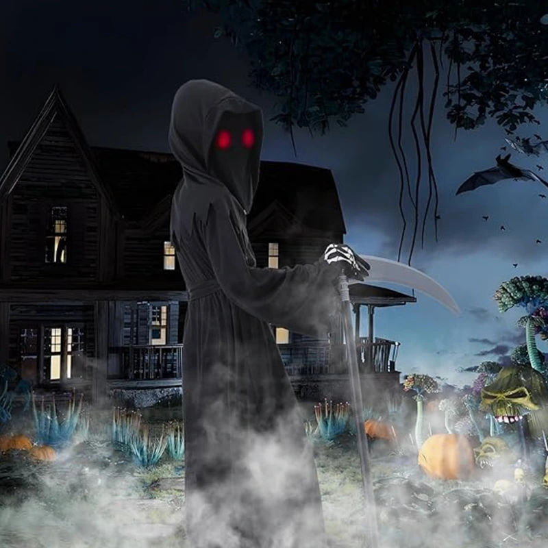 Halloween Photoshoot Cool Black Kids Grim Reaper Robe